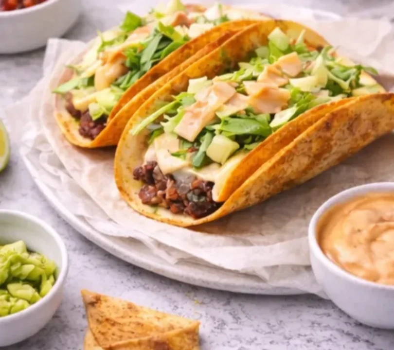 Smash Burger Tacos with Chipotle Burger Sauce