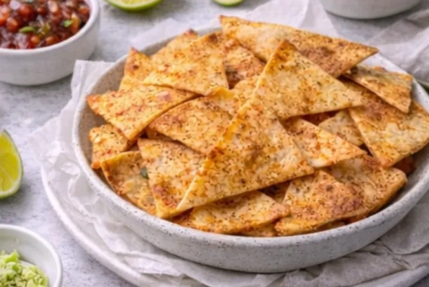 Smoky Garlic-Lime Tortilla Chips
