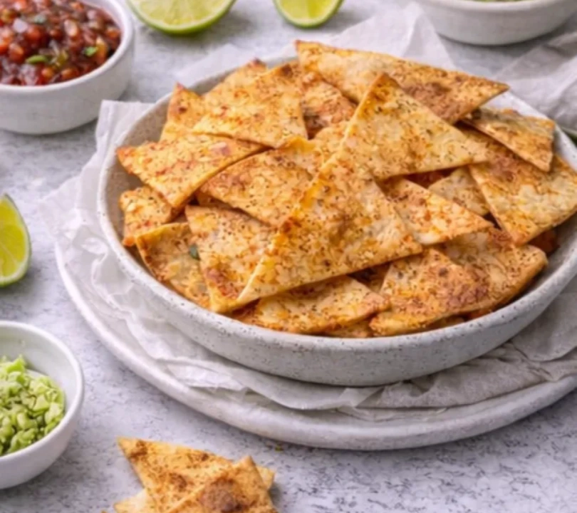 Smoky Garlic-Lime Tortilla Chips