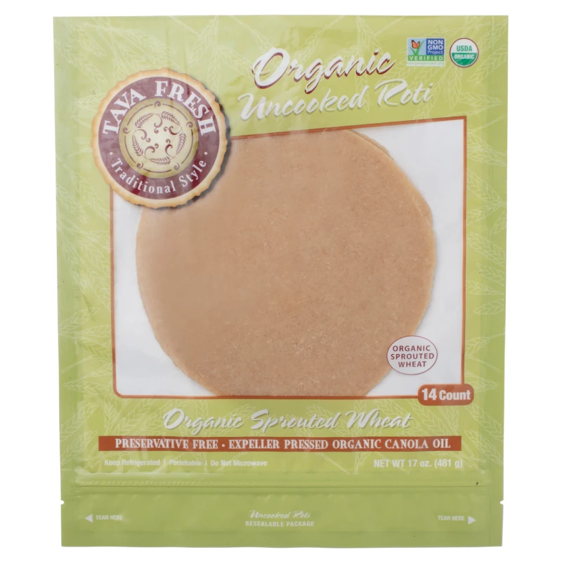 Tava Fresh — Organic Uncooked Roti, Sprouted Wheat, 14 Count