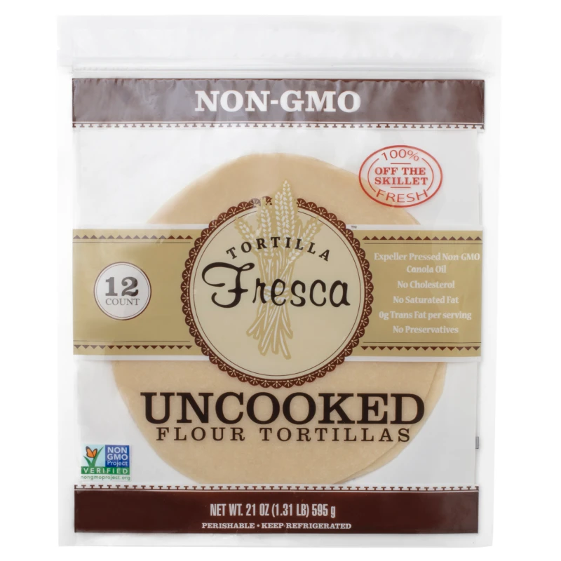 Tortilla Fresca — Non-GMO Uncooked Flour Tortillas, 12 Count